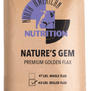 Nature's Gem Premium Ground Gold Flaxseed 40 lb package
